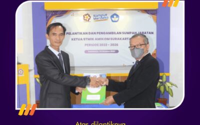 Pelantikan ketua STMIK AMIKOM Surakarta periode 2022-2026